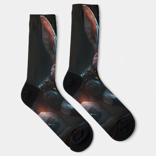 Cyborg Rabbit Socks