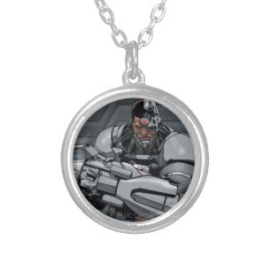 Cyborg Silver Plated Necklace