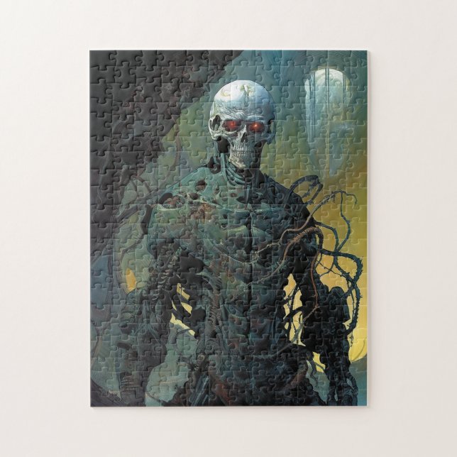 Cyborg Skeleton Futuristic Science Fiction Jigsaw Puzzle (Vertical)