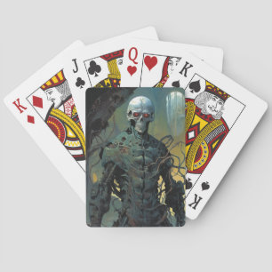 Cyborg Skeleton Futuristic Science Fiction Poker Cards