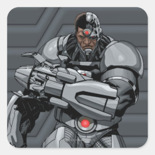 Cyborg Square Sticker