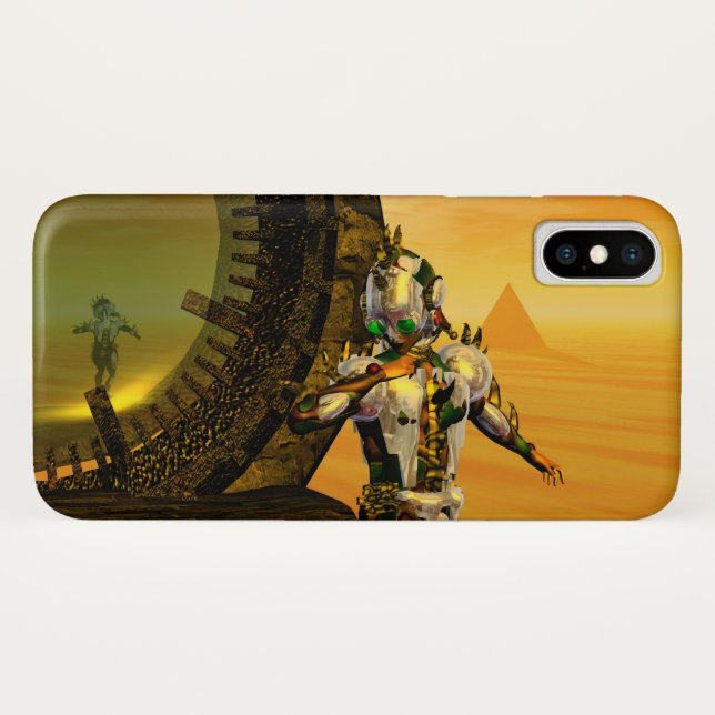 CYBORG TITAN,DESERT HYPERION Science Fiction Scifi Case-Mate iPhone Case (Back (Horizontal))