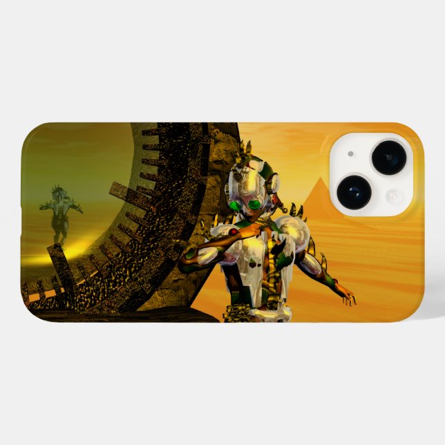 CYBORG TITAN,DESERT HYPERION Science Fiction Scifi Case-Mate iPhone Case (Back (Horizontal))