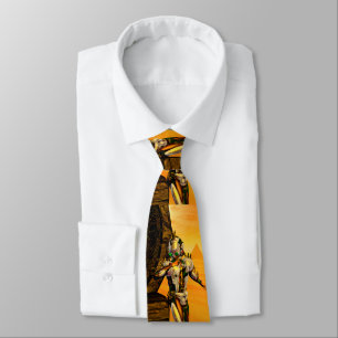CYBORG TITAN IN THE DESERT OF HYPERION, Sci-Fi Neck Tie