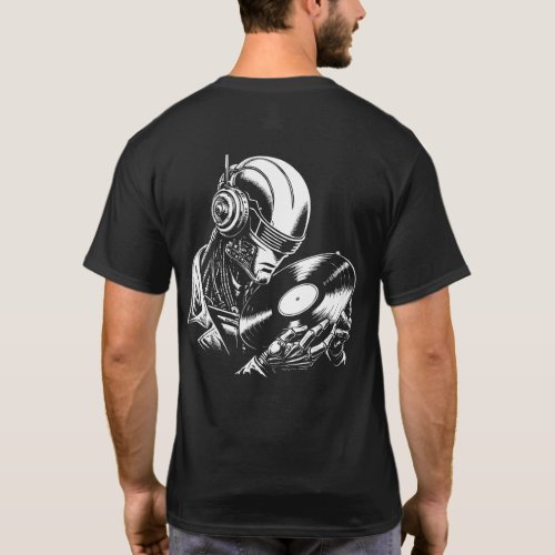 Cyborg Vinyl Album Lover T_Shirt