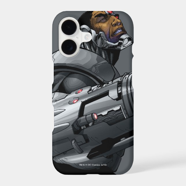 Cyborg & Weapon Bust 2 Iphone Case (Back)