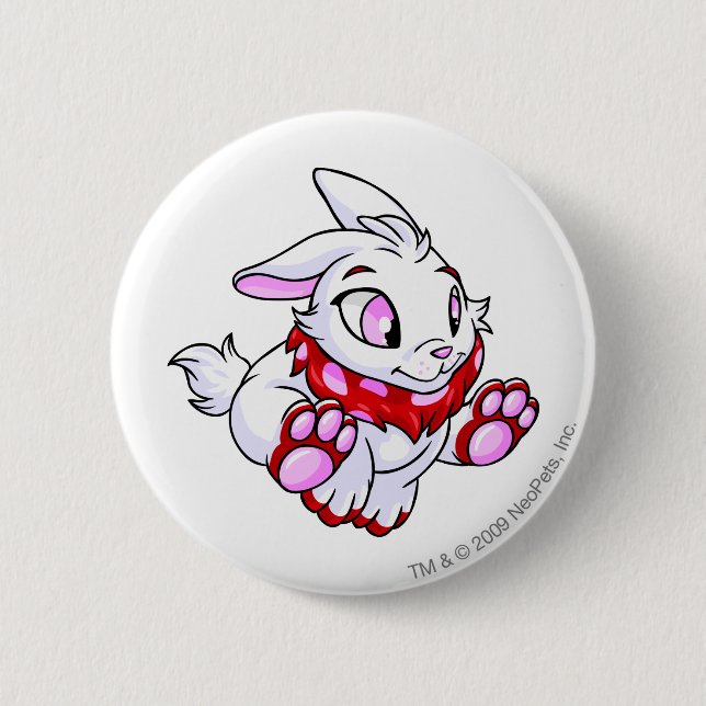 Cybunny Red Pinback Button (Front)