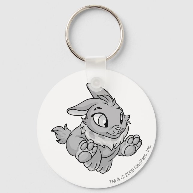Cybunny Silver Keychain (Front)