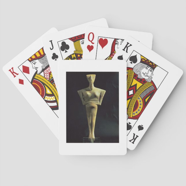 Cycladic female figure, from the Island of Amorgo, Poker Cards (Back)