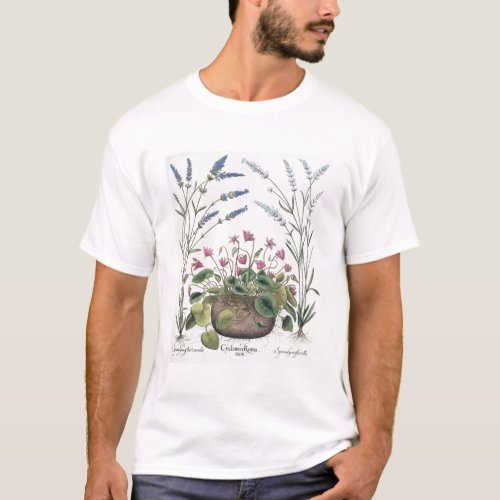 Cyclamen and Lavender 1Cyclamen Romanum 2Spica T_Shirt