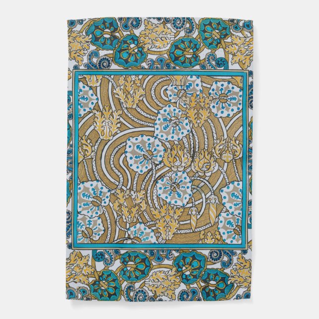 cyclamen blue art nouveau flower wallpaper  garden flag (Front)