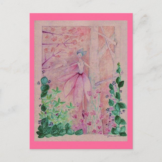 cyclamen elve postcard (Front)