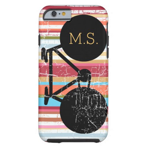 Cycle  black_bike  stripes personalized tough iPhone 6 case