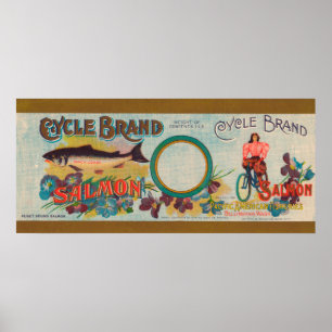 Cycle Brand Salmon Label Poster