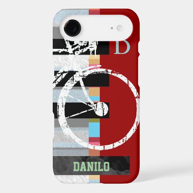 cycle/cycling , stripes and name Case-Mate iPhone case (Back)