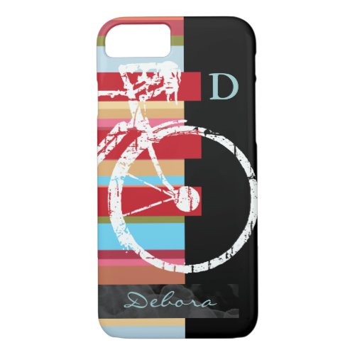 cyclecycling  stripes personalized iPhone 87 case