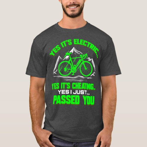 Cycle E Bike Funny Gift for Cyclist Electric T_Shirt