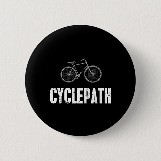 Cycle-path Funny Cycling Mountain Biking Cyclists  Button (Front)