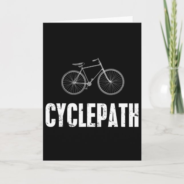 Cycle-path Funny Cycling Mountain Biking Cyclists  Card (Front)