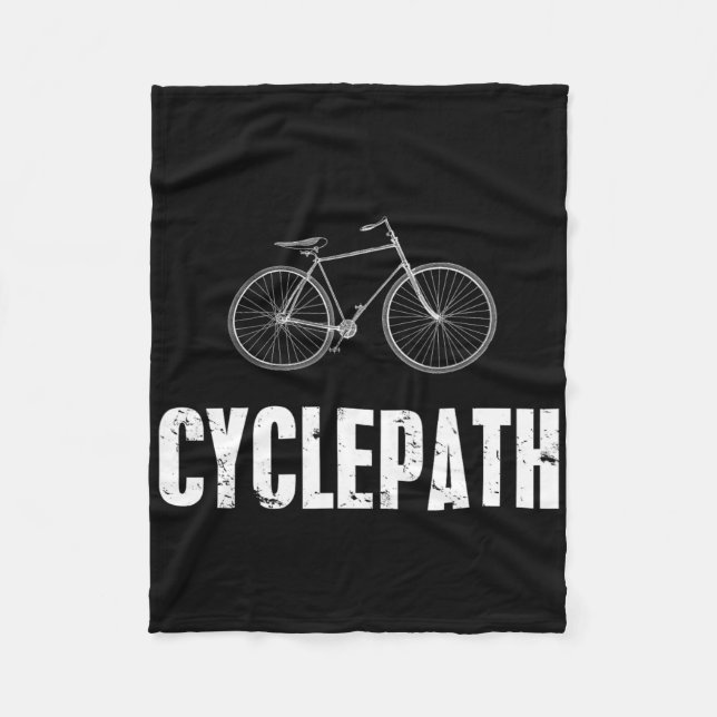 Cycle-path Funny Cycling Mountain Biking Cyclists  Fleece Blanket (Front)