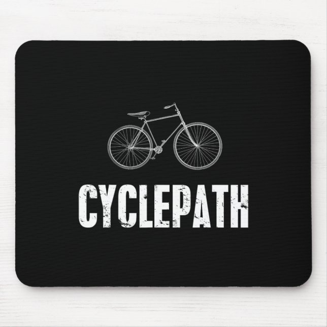 Cycle-path Funny Cycling Mountain Biking Cyclists  Mouse Pad (Front)