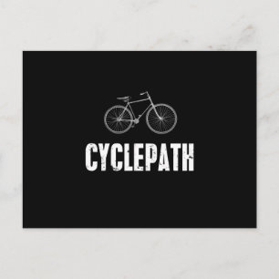 cycle-path funny cycling mountain biking cyclists postcard