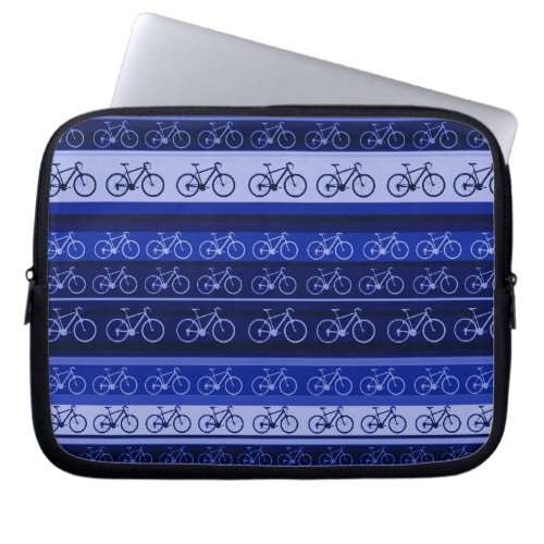 cycle pattern with stripes laptop sleeve