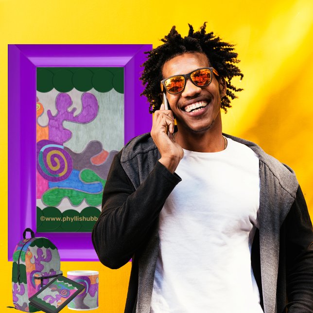 Cycle Printed Backpack (Get the full "Cycle" collection at https://bit.ly/SmartArtZazzle. )