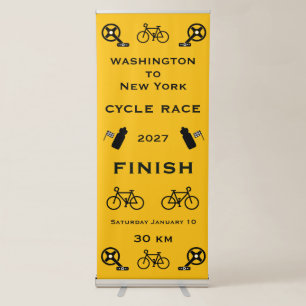 Cycle Race Finish Retractable Banner