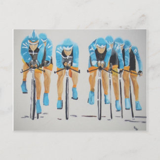 Cycle race postcard