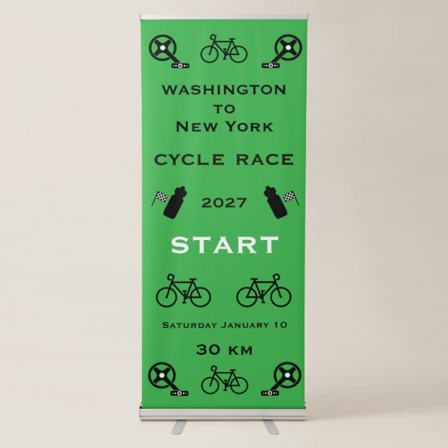 Cycle Race Start Retractable Banner (Front)