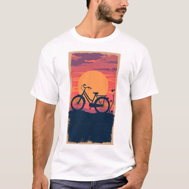 cycle retro sunset T-Shirt (Front)