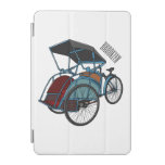 Cycle rickshaw cartoon illustration iPad mini cover