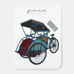 Cycle rickshaw cartoon illustration seat cushion
