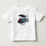 Cycle rickshaw cartoon illustration toddler t-shirt