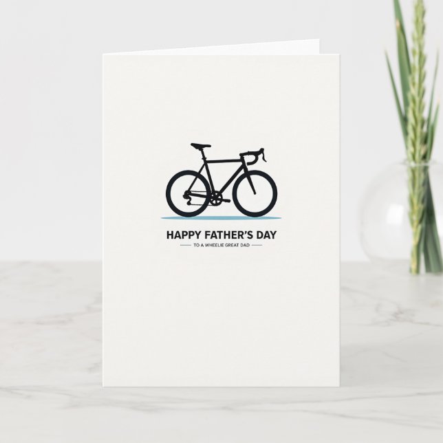 Cycle Silhouette Fathers Day Card (Front)