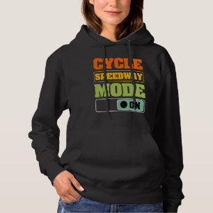 Cycle Speedway Biker Bicycle Racer Cyclist Retro V Hoodie