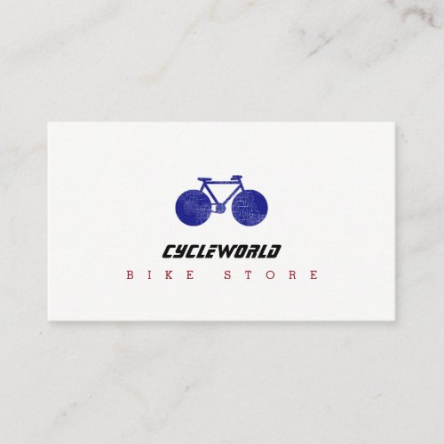 Cycle store business card with bicycle