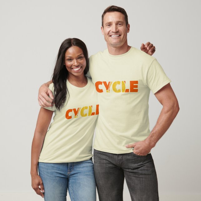Cycle Text Design T-Shirt (Unisex)