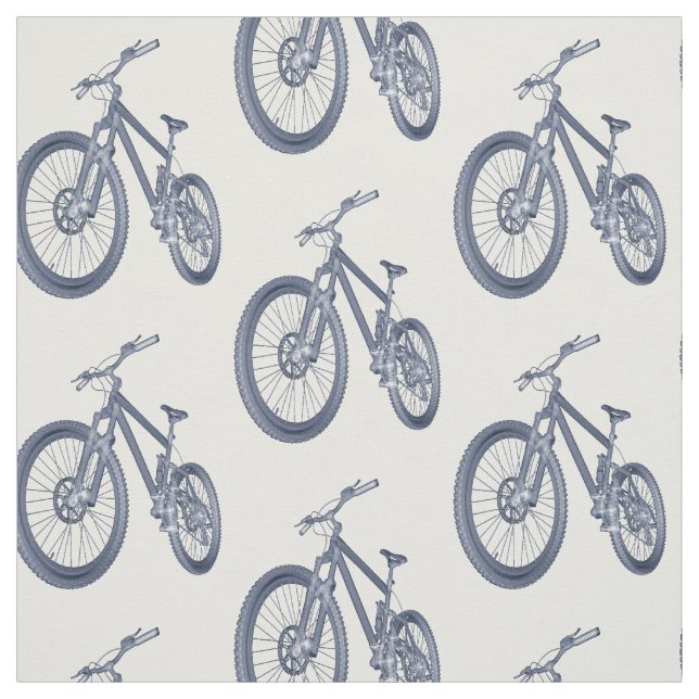 Cycle Theme Bicycle Custom Print Fabric (Swatch)