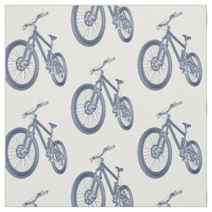 Cycle Theme Bicycle Print Fabric