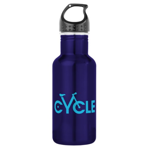 Cycle Type Bike Water Bottle Blue graphic Water Bottle
