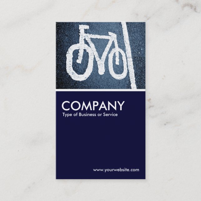 Cycle Way - Dark Navy Business Card (Front)