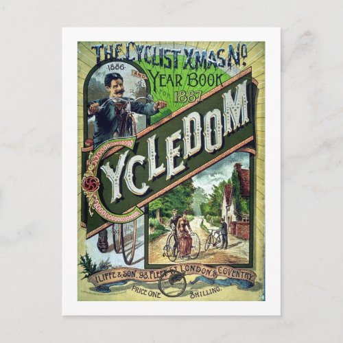 Cycledom Vintage 1886 Catalog Christmas Holiday Postcard