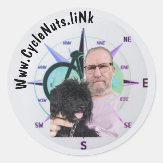 CycleNuts NEWS Smart-guided Selfie Cycle Tours Classic Round Sticker