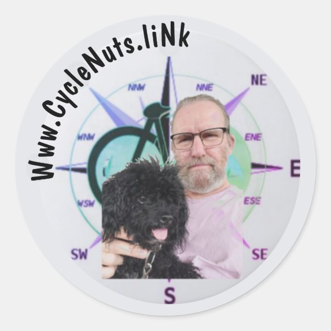 CycleNuts NEWS Smart-guided Selfie Cycle Tours Classic Round Sticker (Front)