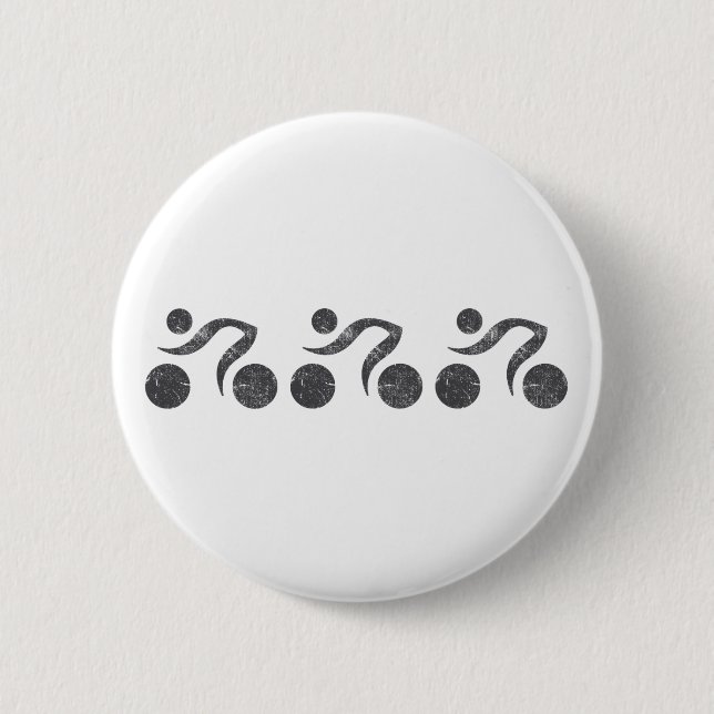 Cyclers in Gray Pinback Button (Front)