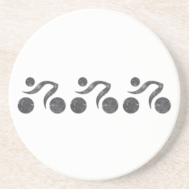 Cyclers in Grey Sandstone Coaster (Front)