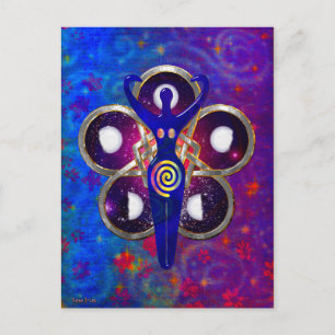 Cycles 3D Goddess Worship Postcard