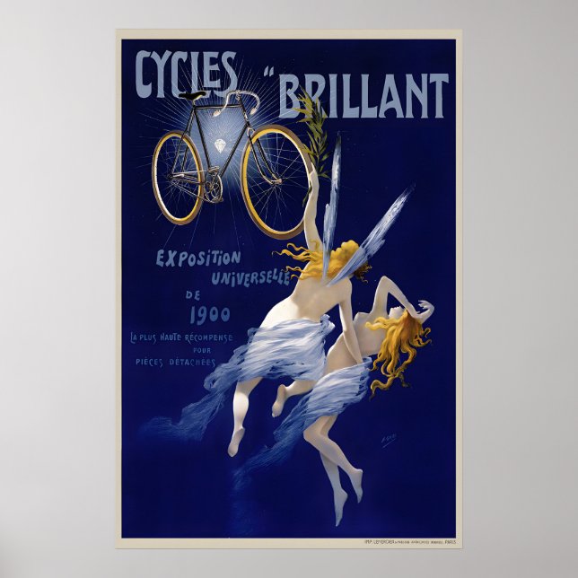Cycles Brillant Vintage Bicycle Poster (Front)